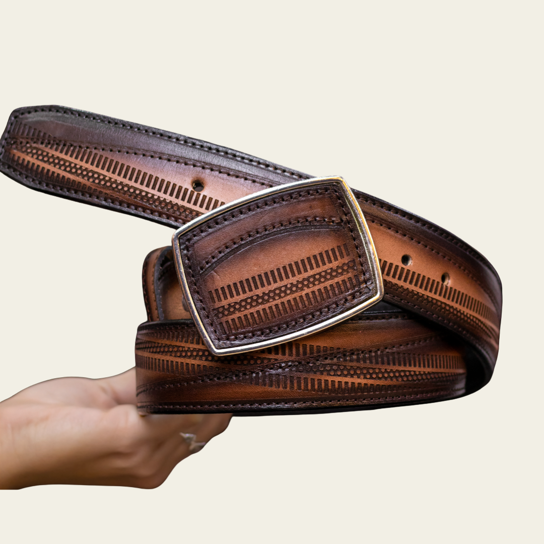 AN500-CINTO ESTILO CUADRA LASER MIEL